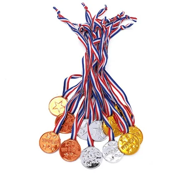 1 бр. Премия за медалите, златни Детски пластмасови медалите на победителите, Спортна чанта за парти, награди, играчки, безопасно екологично устойчив ABS материал
