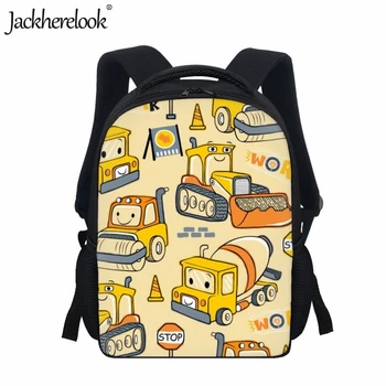 Jackherelook Детска, училищна чанта с анимационни принтом кола, чанта за книги, практичен пътен раница за детска градина, училище чанта Mochilas