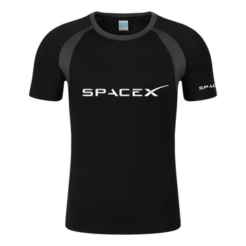 Логото На SpaceX Space X 2024 Мъжки Нови Летни Горещи Тениски С Кръгло Деколте И Принтом, Къс Ръкав Raglan, Цветен Блок Дрехи, Градинска Дрехи, Блузи