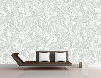 Стенни картини във формата на бананови листа по поръчка, HD ръчно рисувани, листа от тропически растения, фон за интериора на спалнята, тапети за декориране на стени
