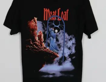 1998 Мийт Лоуф Tour Ретро-графична Черна мъжка риза всички размери NG591 с дълъг ръкав