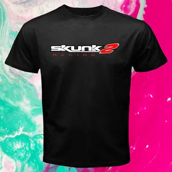 Нова тениска с логото на Skunk2 Racing, мъжка черна тениска, размер САЩ от S до 5XL