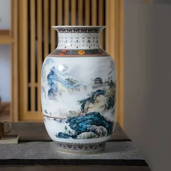 Керамична ваза Цзиндэчжэнь, Стари традиционни китайски Вази, украса за дома, Ваза за домашни любимци, мебели с тънка гладка повърхност.