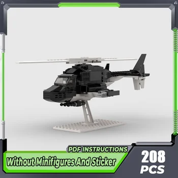 Военната серия Moc Строителни Блокове Special Ops Хеликоптер Мини Airwolf Модел на Технология Тухли САМ Самолет Играчки За Деца
