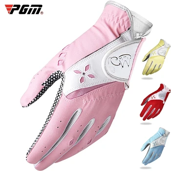 PGM 1 чифт Женски ръкавици за голф от мека дишаща кожа, с нескользящими частици, за спорт на открито, търговия на Едро на Аксесоари за голф ST020