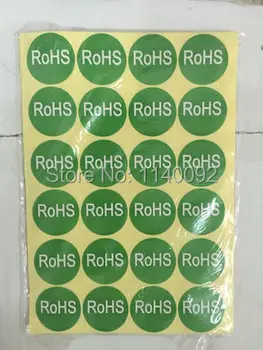 безплатна доставка, търговия на едро, кръгъл стикер на ROHS 3 см в диаметър/на хартиен стикер на поръчка/лого/печат на етикети за дрехи, 360 бр. много