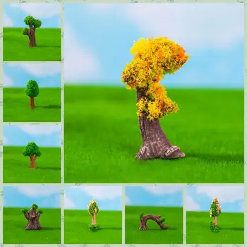 Многопластова имитация на изкуствена мини-бор, Реалистичен Приказна Градина, Цъфтеж череша, Декоративна смола на дърво