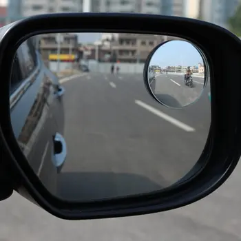 Автомобилна кръгла рамка, Куполна огледало за слепи зони, Широкоугольное, регулируема на 360 градуса, Прозрачно Помощно огледалото за обратно виждане, Безопасност на шофиране