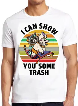 Аз мога да ти покажа някои неща, забавна тениска с култов мемом под формата на миеща мечка-опосум за геймъри M571