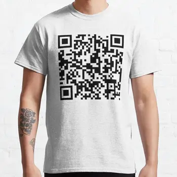 Тениска с QR-код Rickroll Essential M-3XL Бърза доставка