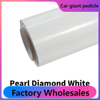 ZHUAIYA Pearl Diamond Бяла vinyl амбалажна фолио, амбалажна филм ярка 152 * 18 м Гаранция за качество, покриващи филм voiture де