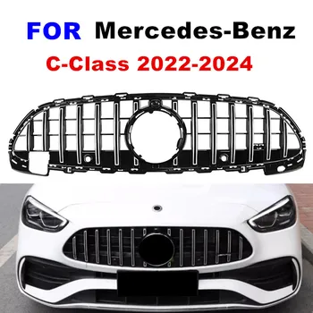 АКСЕСОАРИ ЗА ВЪНШНОСТТА на КОЛАТА Предна решетка Централна решетка на радиатора в Събирането на Рамката на капака GT AMG за Mercedes-Benz C-Class 2022 2023 2024