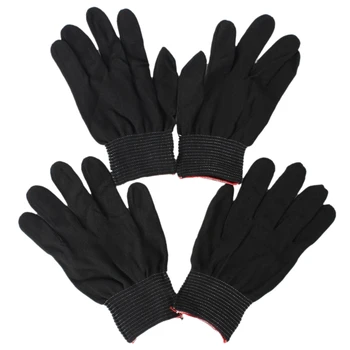 2 чифта антистатических мрежести работни ръкавици, найлонови ръкавици, черни