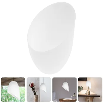 Бял пластмасов лампа във формата на подкова, покриване на настолна лампа, Лампа във формата на подкова, капак, осветление, Подмяна на абажура
