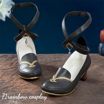 Обувки за cosplay Lisa Minci Game Genshin Impact Обувки за cosplay Lisa Дамски Черни Обувки на висок ток
