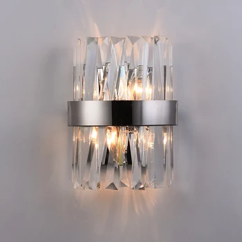 Нов модерен кристал, с монтиран на стената лампа, стенни лампи, Led осветителни тела за дома, спалня, Баня, огледало в коридора