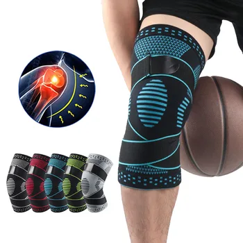 Спортни наколенници за фитнес, мъжки ластични коленете под налягане, поддържащ бандаж, екипировка за фитнес, Баскетболно игрище за волейбол презрамки, протектор
