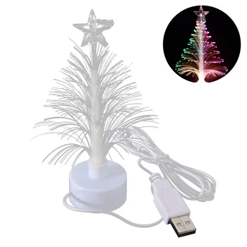 Мини led нощна светлина за Коледната елха, което променя цвета си, оптичен лампа, лампа за свързване чрез USB, празничен декор за търговски център Home