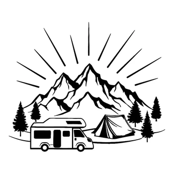 Палатка за къмпинг, за Пътуване на Планината Пейзажът Модни Автомобилни стикери Автомобили, Мотоциклети Външни Аксесоари Винилови етикети