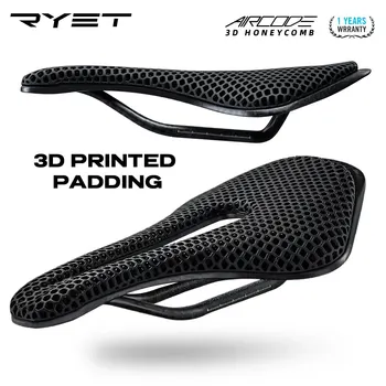 Кормило на седлото RYET с 3D-печат От ултра-леки въглеродни влакна, Кухи, Удобна, Дишаща, МТБ, за каране по Черен път, Велосипедни Седалки