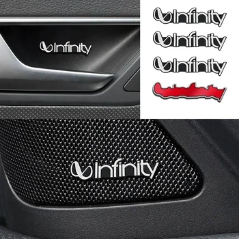 5шт / 10шт висококачествен метален логото на infinity автомобилен говорител Hi-Fi аудио Иконата с говорителя стерео стикер с емблемата на Аксесоари за автостайлинга