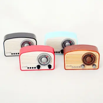 Имитативната радио-модел в стил ретро, Класически Пластмасови Мини-Радио Миниатюри 1:12, Аксесоари за куклата къща, Играчки, Подаръци