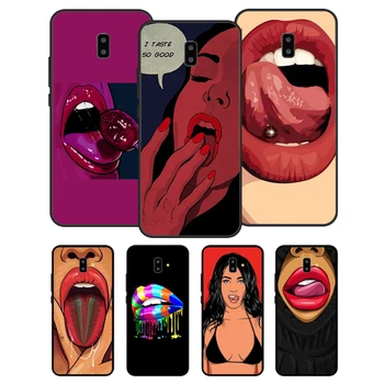 Секси дама, Червени устни, горещо момиче, на Калъф За мобилен телефон Samsung A3 A5 2016 J3 J7 J5 2017 J8 A6 A8 J4 J6 Plus A9 2018, Калъф