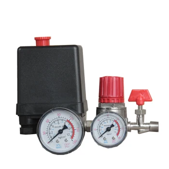 Регулатор на налягане въздушен компресор 15A 240V / AC Регулируем въздушен регулатор Клапан на компресора с четири дупки