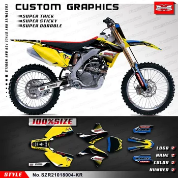 Комплект стикери за велосипед с графика кунг-фу за Suzuki RMZ250 2010 2011 2012 2013 2014 2015 2016 2017 2018, SZR21018004-KR