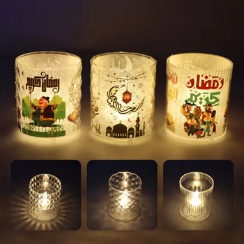 Украса за Рамадан 2023 г., декорации за осветление led свещи, аксесоари за мюсюлманския фестивал Гурбанг, ЕЙД Мубарак за домашен интериор, Ейд Ал Адха