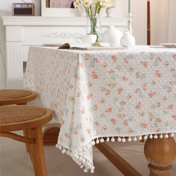 Kwiatowy obrus bawełniana stolik do herbaty, prostokątny obrus do kuchni jadalnia weselna dekoracja