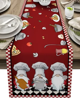 Украсата на кухненската маса Chef Gnome, начало декор, украса на маса за хранене, декорация на масата