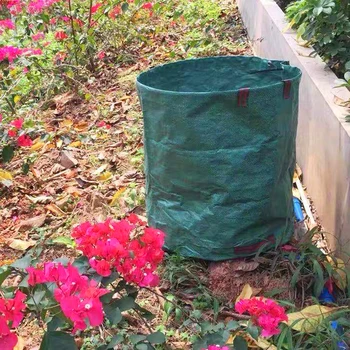 Градински чанта с голям капацитет 120/500 литра, торба за многократна употреба на листа, кофа за Боклук, Сгъваем контейнер за събиране на градински отпадъци, чанта за съхранение на отпадъци