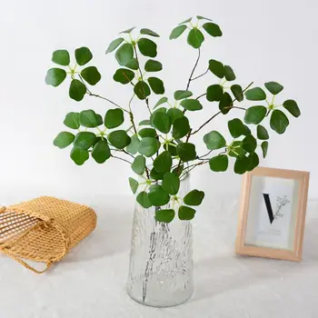 Украса на хола Сватбена договореност Ръчно изработени Растение с имитация на листа от лотос Изкуствен ратан Art Flower