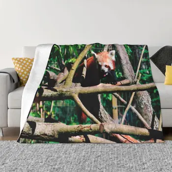 Red Panda Луксозен комфорт: мека плюшевое одеало за уютна дневна, легла, диван или своята практика за пикник