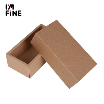 10шт опаковка от крафт-хартия картонена кутия кафяв малка опаковка подарък кутия голям хартиена кутия кутия подарък декорация сапун кутии с шоколадови бонбони
