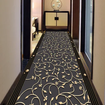 Дълъг килим за коридор в стил ретро, Дълъг подложка за антре, Адаптивен интериор на хотела, Стълбище, килими, проход, Нескользящий подложка за пода