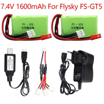 1600 ма 7,4 В Lipo Батерия със Зарядно Устройство За Предавателя Flysky FS-GT5 RC Модели, Части от Играчки Аксесоари За MC6C MCE7 7,4 НА Батерията