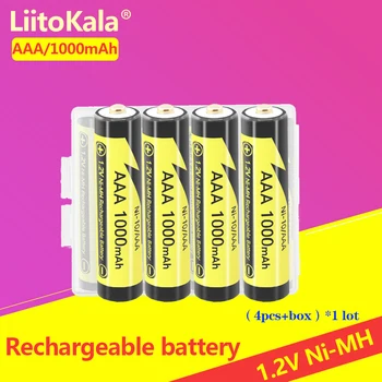 8ШТ LiitoKala AAA 1000MAH/AA 2600MAH NiMH 1.2 Акумулаторна батерия Подходяща за детски играчки-мишки, с притежателя на батерията 2 ЕЛЕМЕНТА AAA/AA