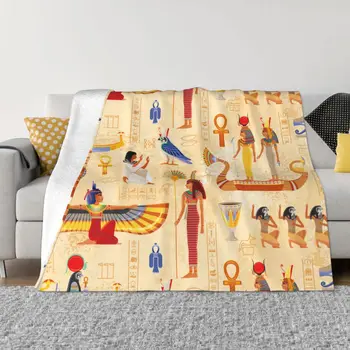 Одеало от Древен Египет, Фланелевый Годишният климатик, Ультрамягкие одеяла в египетски стил бохо, Наметала за дивана, уличен мат