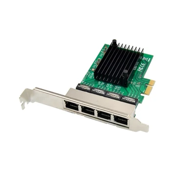 4 Порта PCI-E X1 RTL8111F Чипсета Pcie X1 Четырехпортовый Кабелна Сървър Gigabit Ethernet Мрежова карта 10/100/1000 Mbit/s