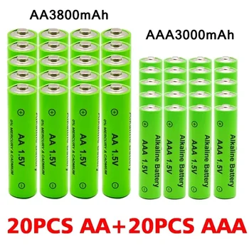 AA + ААА акумулаторна батерия AA от 1,5 3800 ма/1,5 ААА 3000 mah алкални батерии фенерче играчка часовници MP3-плейър замяна батерия NiMH
