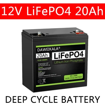 Нов 12V 20Ah LiFePO4 Батерия Литиево-Желязо-Фосфатный 12V 24V LiFePO4 Акумулаторна Батерия за Детски Скутери Извънбордови Мотор Tax Free