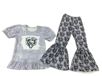 Модни детски разкроена панталони с принтом за момичета и момчета, бутик за детски дрехи
