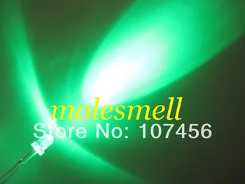 500шт 3 mm Ултра Ярък зелен СВЕТОДИОД + Бърза доставка за 500 безплатни резистори 3 мм led лампа