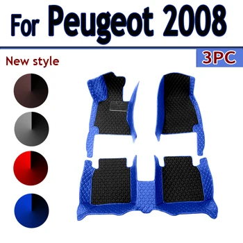 Обичай 3D автомобилни стелки за Peugeot 2008 2014-2019 3008 4008 2017-2023 интериорни Аксесоари от изкуствена кожа
