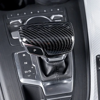 За Audi A4 B9 A5 Q5 ФГ Q7 4M Автоаксесоари Автомобили Конзола Дръжка на скоростния Корона Рамка Стикер на Кутията Структура от Въглеродни Влакна Декор