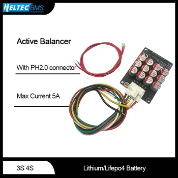 Продажба на едро HeltecBMS Active balancer 5A 3S 4S с жак PH2.0 на swich 12V батерия balance group балансировщик конденсаторной група